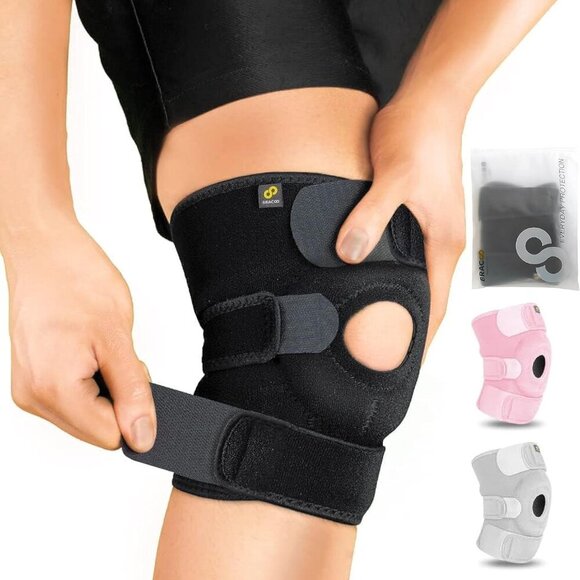 Knee Support Brace for Men Women, Adjustable Compression Sleeve Wrap Patellar Pa - Picture 1 of 8
